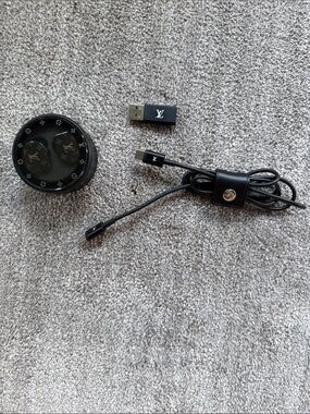 Louis Vuitton Black Monogram Charging Set with Cable Wrap